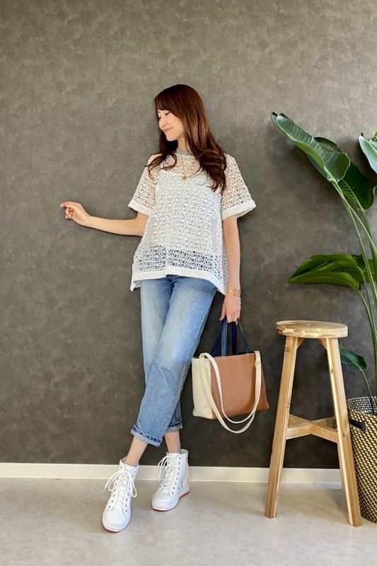 INDIMARK(インディマーク)ストレッチデニムボーイフレンドタイプ