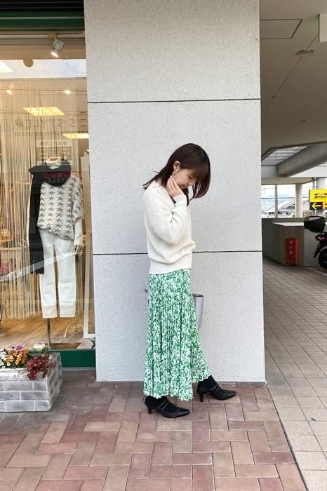 新品　PRIORITY プリーツパンツ モカ Priority(プライオリティ)大人気☆プリーツガウチョパンツ・無地
