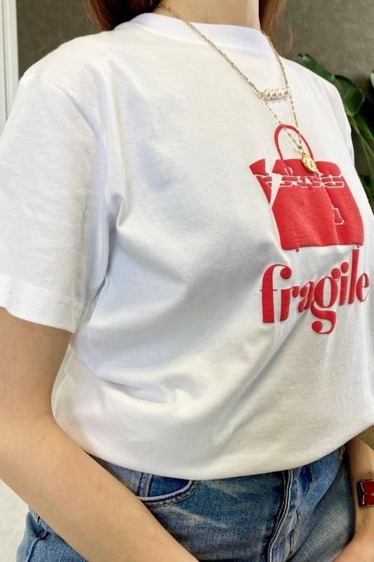 MICALLEMICALLE ミカーレミカーレ Tシャツ レディースブ ランド MICALLE MICALLE(ミカーレミカーレ)異素材切替ロゴTシャツ