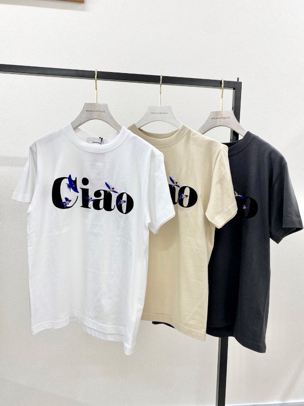 MICALLE MICALLE(ミカーレミカーレ)刺繍＆ロゴTシャツ・Ciao