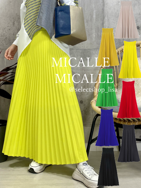 MICALLE MICALLE(ミカーレミカーレ)細プリーツマキシスカート
