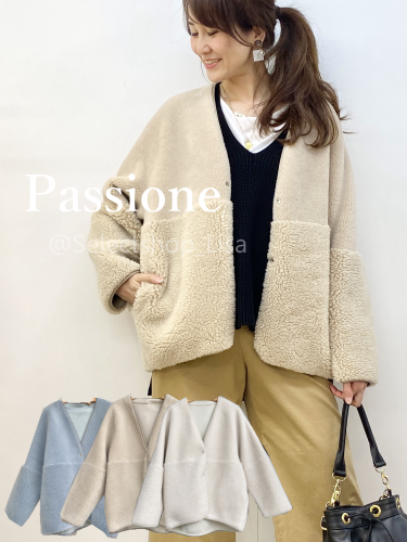 Passione(パシオーネ)可愛いボリューム☆エコムートンｘスエード☆リバーシブルコート|ファッション通販セレクトショップLisa