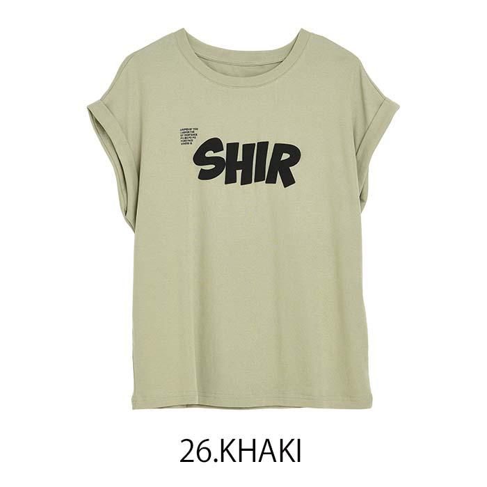 MICALLE MICALLE(ミカーレミカーレ)フレンチ袖ロゴTシャツ・SHIR