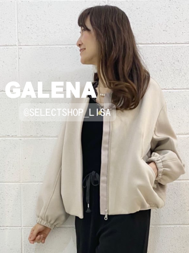 GALENA(ガレナ)ふっくら袖ノーカラージャケット|30代40代からの