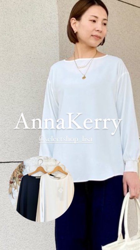 Anna Kerry(アンナケリー)デシンノーカラーブラウス|ファッション ...
