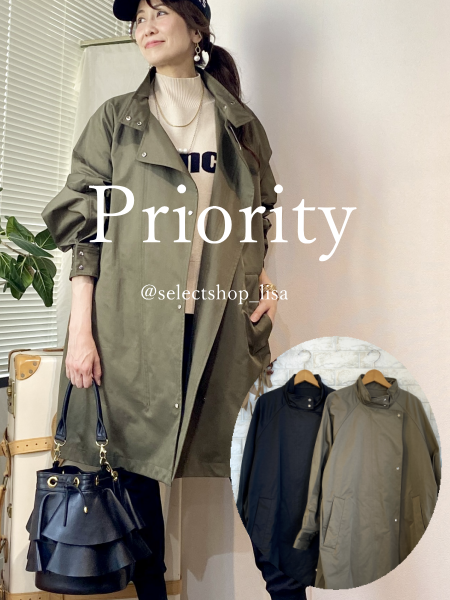 新品　PRIORITY ロングコート