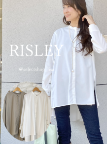 RISLEY(リズレー)袖ボタンAラインバンドカラーシャツ|セレクトショップLisa