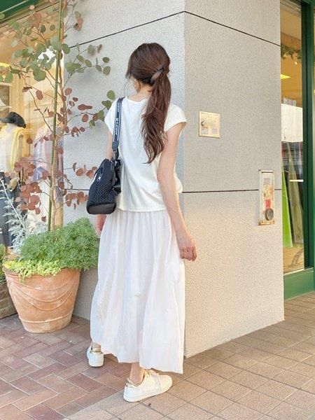 【MICALLE MICALLE】シャツ スカート MICALLE MICALLE(ミカーレミカーレ)楽チンきれい♪ウエスト