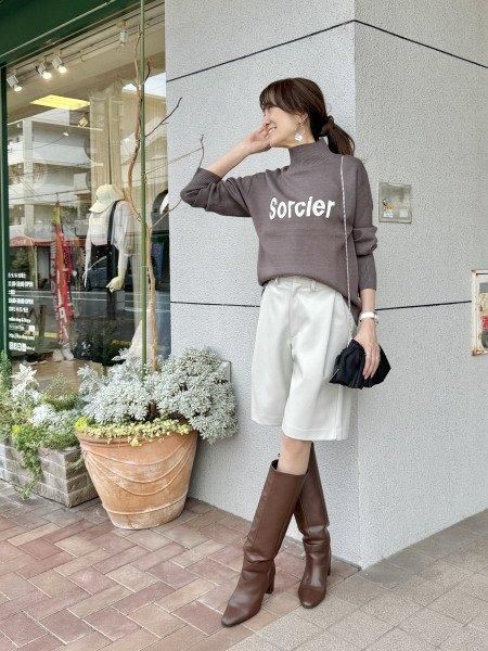 TOLNERA(トルネラ)byPriorityなめらかタッチロゴハイネックニット・Sorcier|セレクトショップLisa