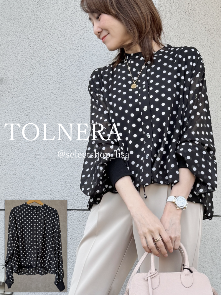 フリーナ　ブラウス　特典 mana maruyamaさんコラボ】ハイネックシアーフリルブラウス