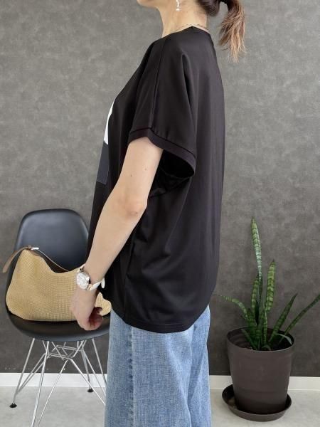 MICALLE MICALLE◆Tシャツ/--/ポリエステル/BLK 新色追加】MICALLE MICALLE（ミカーレミカーレ） SANDER Tシャツ