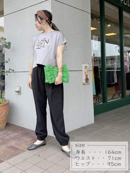 【新品タグ付き】アンナケリー　パンツ　ストライプ　ANNA KERRY M Anna Kerry(アンナケリー)落ち感キレイサラサラジョガーパンツ