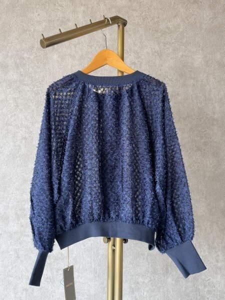 【新品】AnnaKerry アンナケリー ニットカーディガン イシカワラボ Anna Kerry(アンナケリー)シアージャガードぽわん袖カーディガン