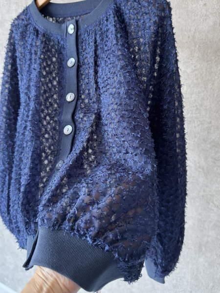Anna Kerry(アンナケリー)シアージャガードぽわん袖カーディガン
