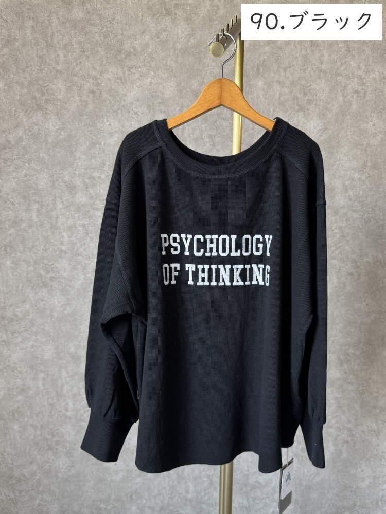 新品◯Anna Kerryアンナケリー◯プリーツ付き長袖トップス　ブラック Anna Kerry(アンナケリー)刺繍ロゴワッフル調ゆるプルオーバー