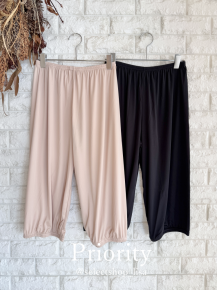 新品　PRIORITY プリーツパンツ モカ くろちゃん様専用】PRIORITY プリーツパンツ モカ Mal.レレレさん