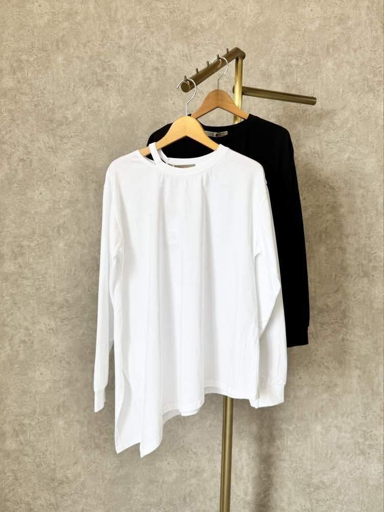 Anna Kerry(アンナケリー)アシメデザイン長袖Tシャツ|ファッション通販