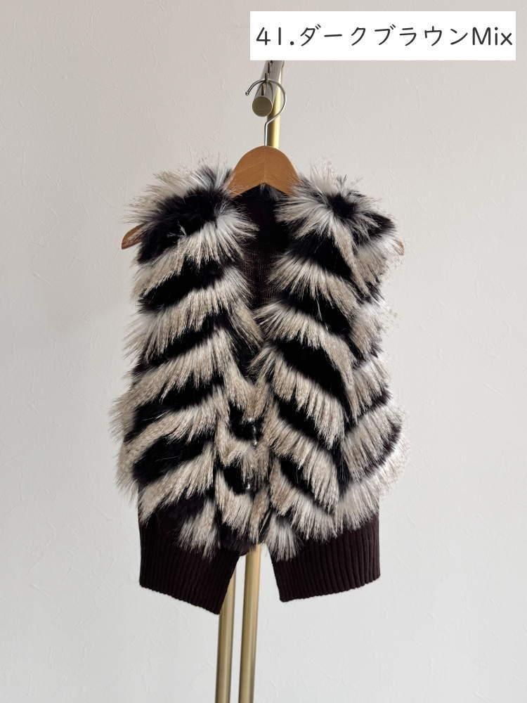 新品未使用　☆ガレナ☆　パール付きファーニットベスト ガレナ♥ファーニットベスト パール付♥ 【2025 Autumn