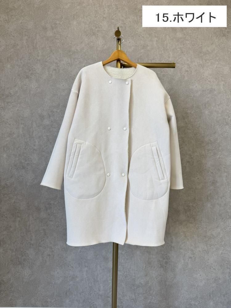 Anna Kerry(アンナケリー)エコムートンリバーシブルノーカラー