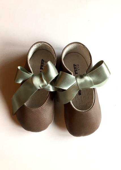 ズーム 1st ribbon strap shoes (grege)