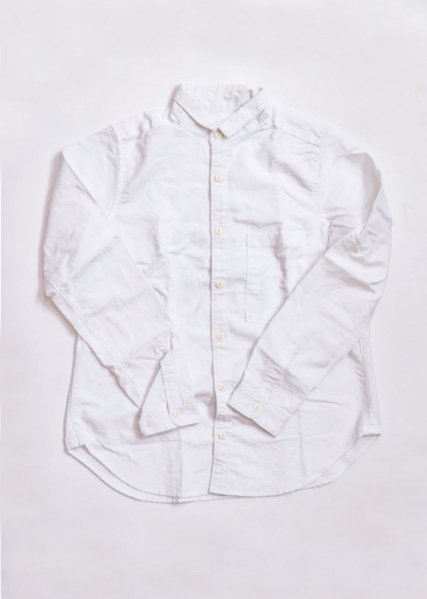 レギュラーカラーシャツ(white)【HOSO】
