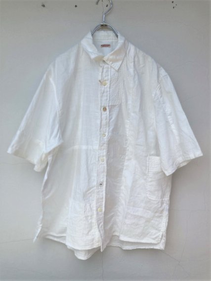 キャピタル　綿×リネン　パッチワークカトマンズシャツ(半袖)2022