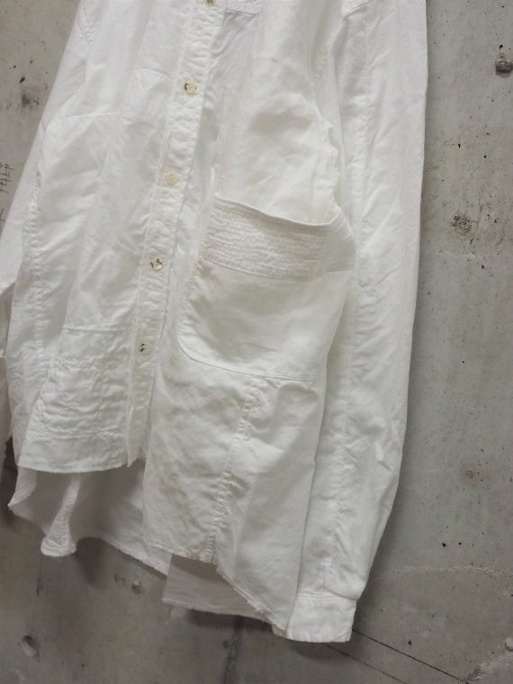 ☆KAPITAL☆サイズ2 日本製 綿×リネン パッチワークカトマンズシャツ-