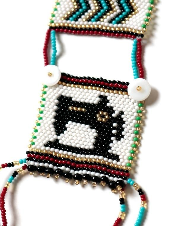 Kapitalキャピタル　ビーズネックレスデザインノースリーブ KAPITAL キャピタル プエブロビーズネックレス（ジグザグ＆黒金