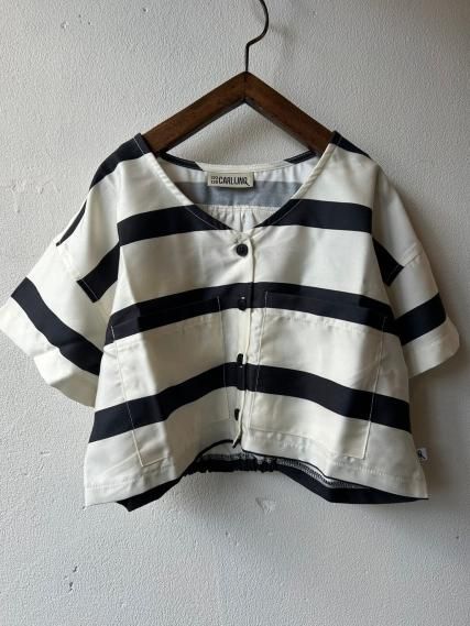 CARLIJNQۡ饤󥯡ȥåץstripes black-loose fit shorts