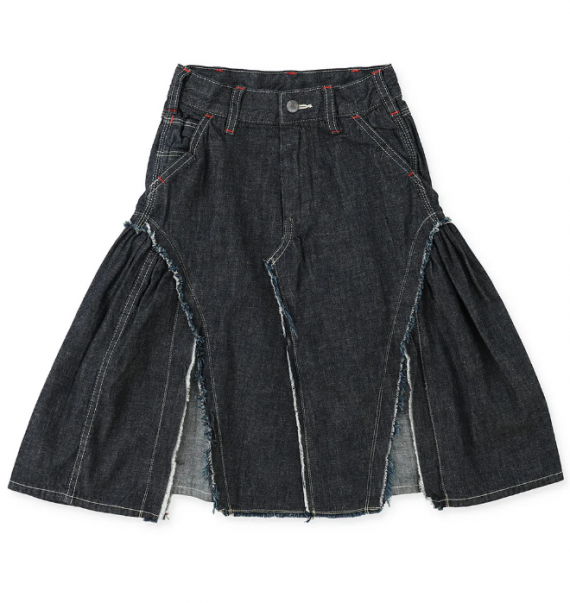 ♡新品未使用♡デニムダンガリー/リメイクロングスカート/160センチ デニムダンガリー | リメイクスカート - 雅楽 音 |子供服・大人
