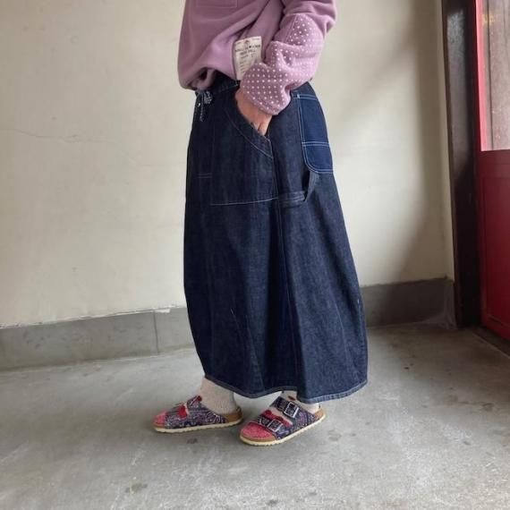 快晴堂 デニムスカート 快晴堂 裾ダーツスカート | デニム - 【子ども服・大人服