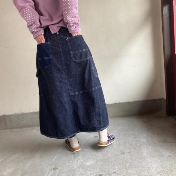 快晴堂 スカート 快晴堂 裾ダーツスカート | デニム - 【子ども服・大人服