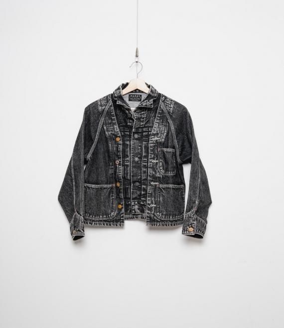 ブラックデニムドッキングジャケット | M25A25 - 【子ども服・大人服