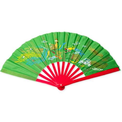 太極拳 扇【龍鳳（緑）】｜太極縁