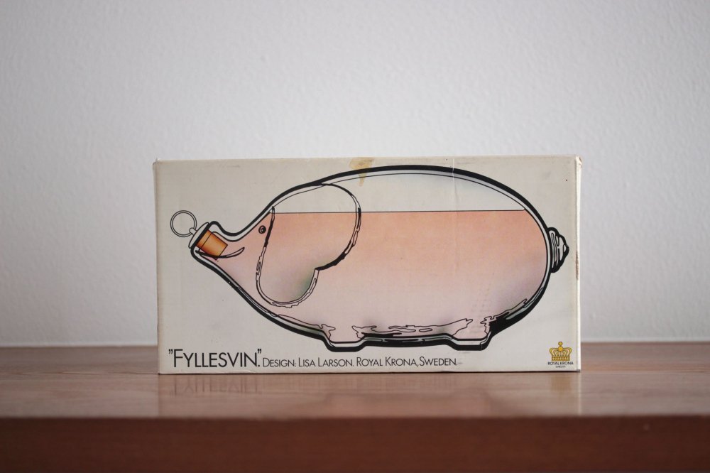 Lisa Larson リサラーソン ガラスボトル 豚 - 美術品/アンティーク