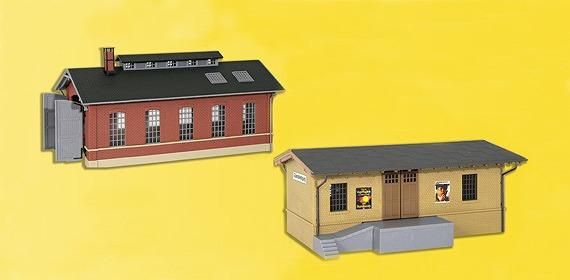キブリ(kibri) ストラクチャー機関庫と貨物倉庫のセット Set Lok キブリ(kibri) ストラクチャー機関庫と貨物倉庫のセット Set Lok