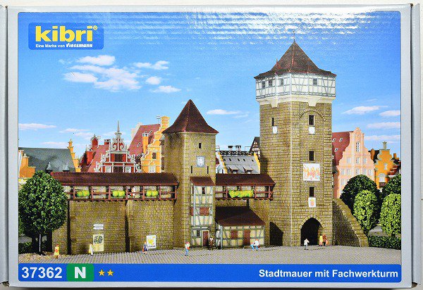 キブリ(kibri) ストラクチャー 塔がある街の擁壁　Town wall with tower| 鉄道模型通販専門店エキサイトモデル