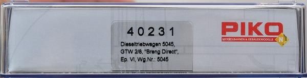 ピコ(PIKO) レールカー(EC) Dieseltriebwagen GTW 2/8 Stadler