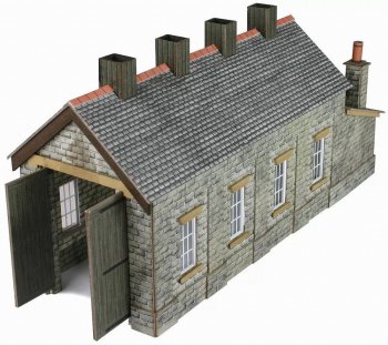 ñظˡɡSingle track engine shed - stone - card kit