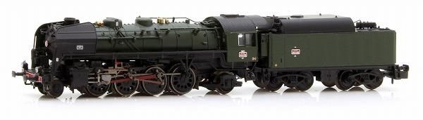 SNCF, 141R 1155 steam locomotive, boxpok wheels, black, big