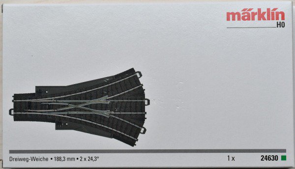 メルクリン Ｃトラック 三叉ポイント線路 188.3mm R2=437.5mm 24.3°×2 | 鉄道模型通販専門店エキサイトモデル