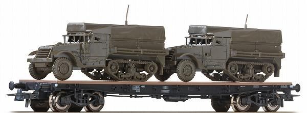 ロコ(Roco) フラットカー（アメリカ軍車両搭載）Flat wagon USTC
