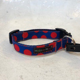 Walk-e-Woo Dot Collar Red&Blue(XS)