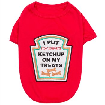 Ketchup T-Shirt - ケチャップTシャツ-中型&大型犬サイズ（2XL‐3XL）