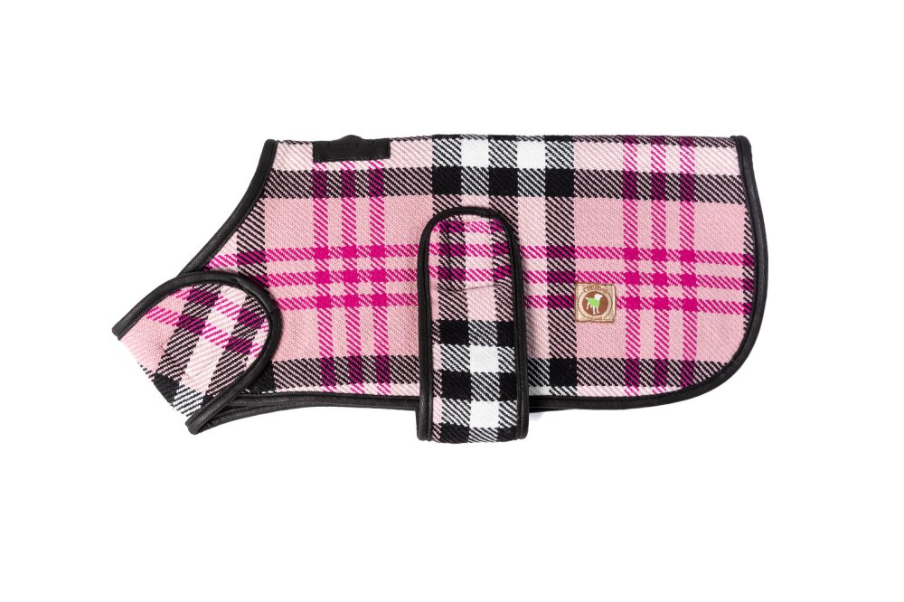 Chilly Dog - Pink Plaid  Coat(XS)小型犬サイズ