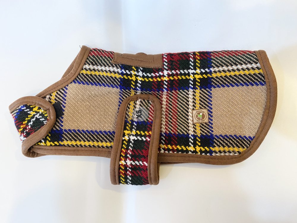<img class='new_mark_img1' src='https://img.shop-pro.jp/img/new/icons14.gif' style='border:none;display:inline;margin:0px;padding:0px;width:auto;' />Chilly Dog - Tan Tartan Plaid  Coat(XS)小型犬サイズ
