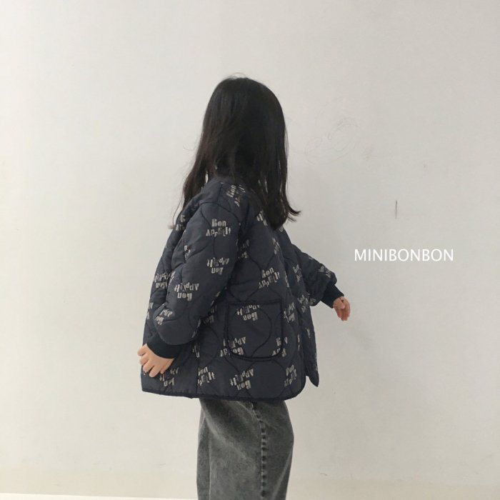 韓国子供服 minibonbon ボアキルティングジャケット - ベビー服(男女