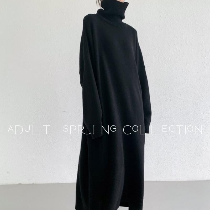 ウールマキシポーラワンピース 韓国子供服 Bubuolubu ブブオルブ ウールマキシポーラワンピース 韓国子供服 Bubuolubu ブブオルブ