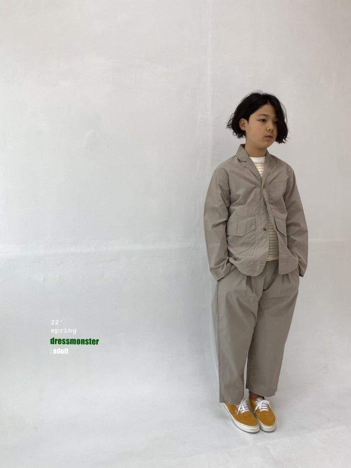 DRESS MONSTER-ドレスモンスター-クリスピーセットアップ/ベージュー 韓国子供服 BUBUOLUBU ブブオルブ