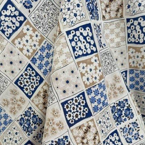 青系パッチワークキルト パッチワークキルト生地 | トープカラー - パッチワークキルト